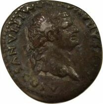 Domitian - Silver Denarius, hands clasped - 79 Rome