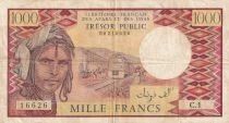 Dschibuti 1,000 Francs - Trains - Camels - 1979?2005 - Series C.1