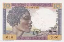 Dschibuti 10 Francs - Young man - Specimen 156 - 1946