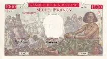 Dschibuti 1000 Francs - Woman seated - Specimen - 1938 - UNC - P.10s