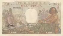 Dschibuti 1000 Francs Woman seated, market - 1938 Serial B.1