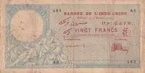 Dschibuti 20 Francs - Neptune - 1921 - Serial B.6 - P.4B