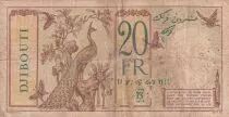 Dschibuti 20 Francs - Peacock - ND (1936) - P.7