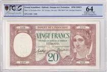 Dschibuti 20 Francs - Peacock - Sp�cimen - ND (1936) - PCGS 64