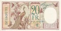 Dschibuti 20 Francs Peacock - Specimen - ND (1936) - UNC - P.7bs