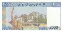 Dschibuti 2000 Francs Young girl, camel caravan -  1997 Serial J.004 - UNC - P.43