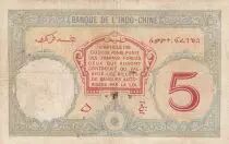Dschibuti 5 Francs Walhain - 1938 - P.6b - F to VF - Serial F.54