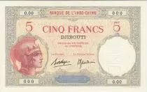 Dschibuti 5 Francs Walhain - 1938 Specimen 0.00