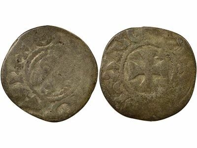 Duch� de Bretagne Comt� de Penthi�vre, au nom d\'Etienne I - Denier - 1138 / 1184 Guingamp