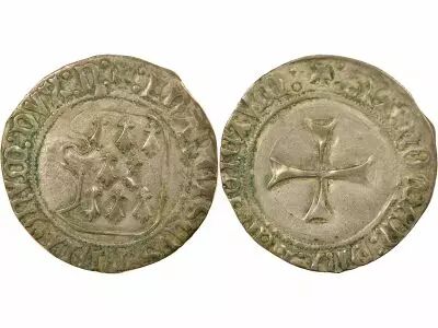 Duch� de Bretagne Fran�ois II - Blanc � la Targe - 1458 / 1488 n Nantes