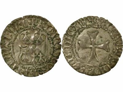 Duch� de Bretagne Fran�ois II - Blanc � la Targe - 1458 / 1488 n Nantes