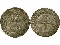 Duch&eacute; de Bretagne Fran&ccedil;ois II - Blanc &agrave; la Targe - 1458 / 1488 n Nantes