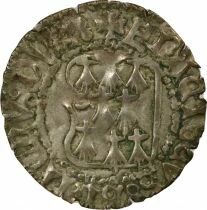 Duch&eacute; de Bretagne Fran&ccedil;ois II - Blanc &agrave; la Targe - 1458 / 1488 n Nantes