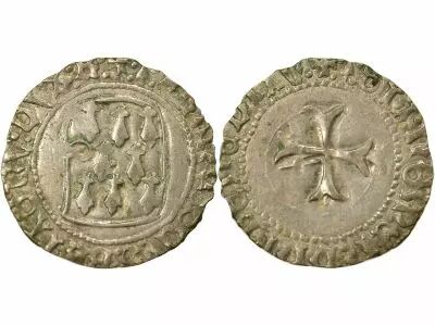 Duch� de Bretagne Fran�ois II - Blanc � la Targe - 1458 / 1488 R Rennes