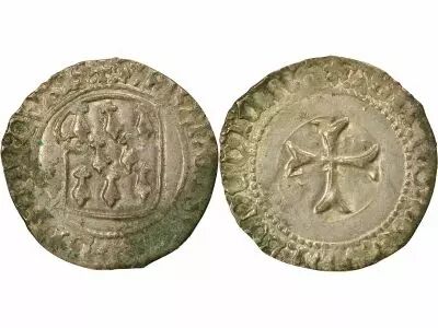 Duch� de Bretagne Fran�ois II - Blanc � la Targe - 1458 / 1488 R Rennes