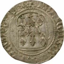 Duch&eacute; de Bretagne Fran&ccedil;ois II - Blanc &agrave; la Targe - 1458 / 1488 R Rennes