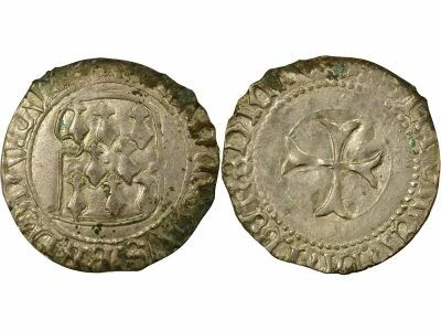 Duch� de Bretagne Fran�ois II - Blanc � la Targe - 1458 / 1488 R Rennes