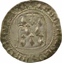Duch&eacute; de Bretagne Fran&ccedil;ois II - Blanc &agrave; la Targe - 1458 / 1488 R Rennes