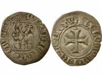 Duch&eacute; de Bretagne Jean V - Blanc &agrave; la Targe - 1434 / 1442 R Rennes