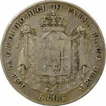 Duch&eacute; de Parme et Plaisance  Marie Louise - 5 Lire Argent - 1815 Milan