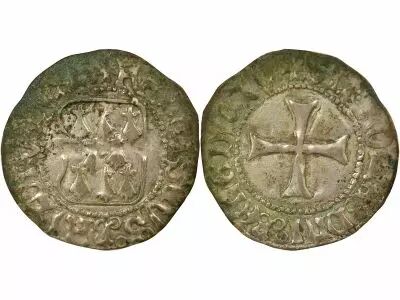 Duchy of Brittany Fran�ois II - Blanc with Shield - 1458 / 1488 R Rennes