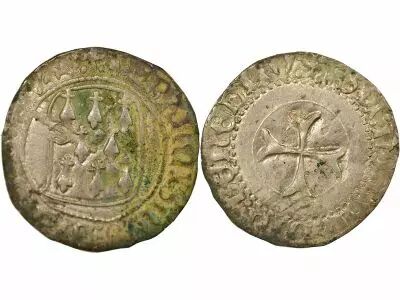 Duchy of Brittany Fran�ois II - Blanc with Shield - 1458 / 1488 R Rennes