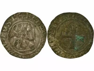 Duchy of Brittany Fran�ois II - Blanc with Shield - 1458 / 1488 R Rennes