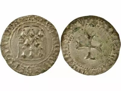 Duchy of Brittany Fran�ois II - Blanc with Shield - 1458 / 1488 R Rennes