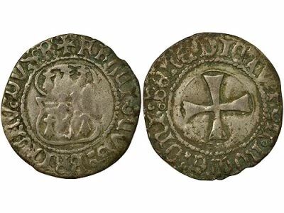 Duchy of Brittany Fran�ois II - Blanc with Shield - 1458 / 1488 R Rennes