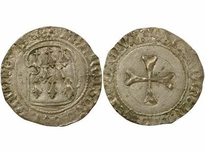 Duchy of Brittany Fran�ois II - Blanc with Shield - 1458 / 1488 R Rennes