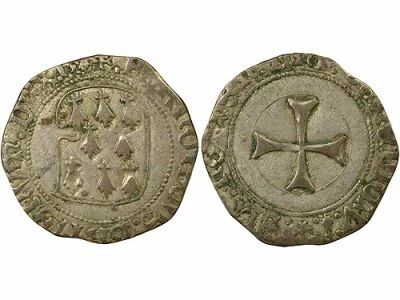 Duchy of Brittany Fran�ois II - Blanc with Shield - 1458 / 1488 R Rennes