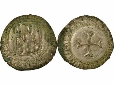Duchy of Brittany Fran�ois II - Blanc with Shield - 1458 / 1488 R Rennes