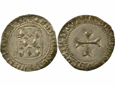 Duchy of Brittany Fran�ois II - Blanc with Shield - 1458 / 1488 R Rennes