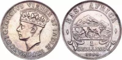 East Africa 1 Schilling George VI - Lion