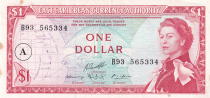 East Caribbean States 1 Dollar, Elizabeth II - 1965 - P.13h - Letter A