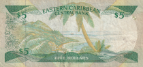 East Caribbean States 5 Dollars Elisabeth II - Anguilla - 1988 - Suffix D