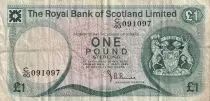 Ecosse 1 Pound  - Armoiries - Château Edinbourg - 1981 - P.336