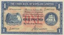 Ecosse 1 Pound - Armoiries - Scènes de chantier naval - 8-12-1952 - Série F/27