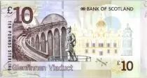 Ecosse 10 Pounds Sir Walter Scott - Viaduc - Polymer - 2016