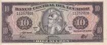Ecuador 10 Sucres - Sebastian de Benalcazar - Condor - 1982 - Serial LI - AU+ - P.114b