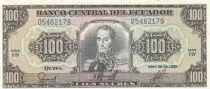 Ecuador 100 Sucres - Simon Bolivar - arms - 20-04-1990 - Serial VW