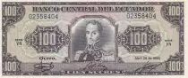 Ecuador 100 Sucres - Simon Bolivar - Condor - 1986 - Serial VN - P.123