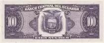 Ecuador 100 Sucres - Simon Bolivar - Condor - 1986 - Serial VN - P.123