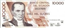 Ecuador 10000 Sucres V. Rocafuerte - Monument Indépendance - 1998 - P.127 c