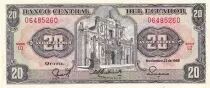Ecuador 20 Sucres  - Church, arms - 1988 - Serial LQ