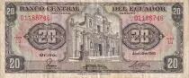 Ecuador 20 Sucres - Jesus company - Condor - 1982 - Serial LJ - VF - P.115b