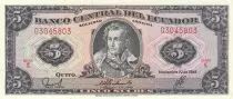 Ecuador 5 Sucres - Antonio José de Sucre - Condor - 22-10-1988 - Serial IC