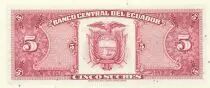 Ecuador 5 Sucres - Antonio José de Sucre - Condor - 22-10-1988 - Serial IC