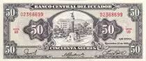 Ecuador 50 Sucres - Monument - Condor - 1988 - Serial UB