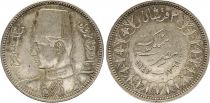 Egypt 2 Piastres King Farouk - 1361 - Silver